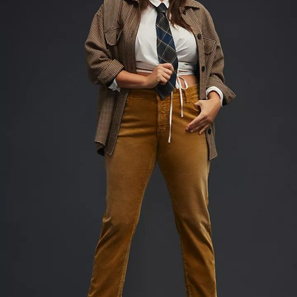 Pilcro Mid-Rise Slim Boyfriend Crop Corduroy B